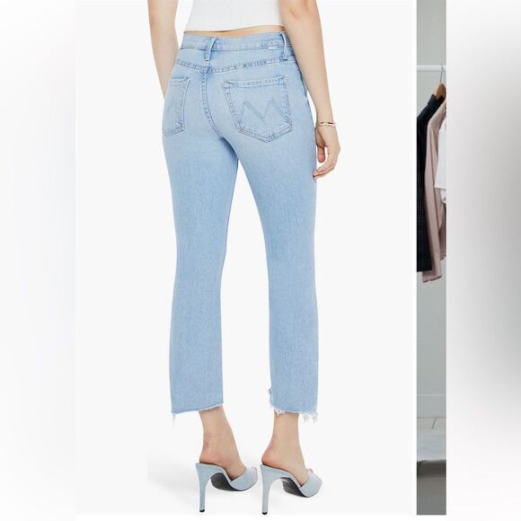 MOTHER The Insider Crop Pointy Fray Let’s Get it Together Jeans size 30 - Picture 2 of 13